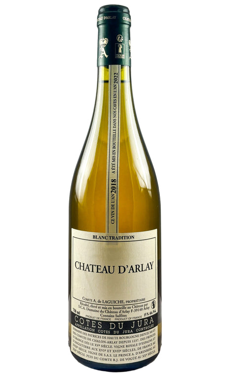 Bottle of Chateau d'Arlay, Cotes Du Jura Blanc, 2018 - White Wine - Flatiron Wines & Spirits - New York