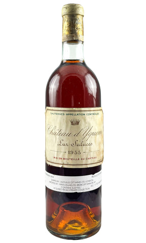 Bottle of Chateau d'Yquem, Sauternes, 1955 - Dessert Wine - Flatiron Wines & Spirits - New York
