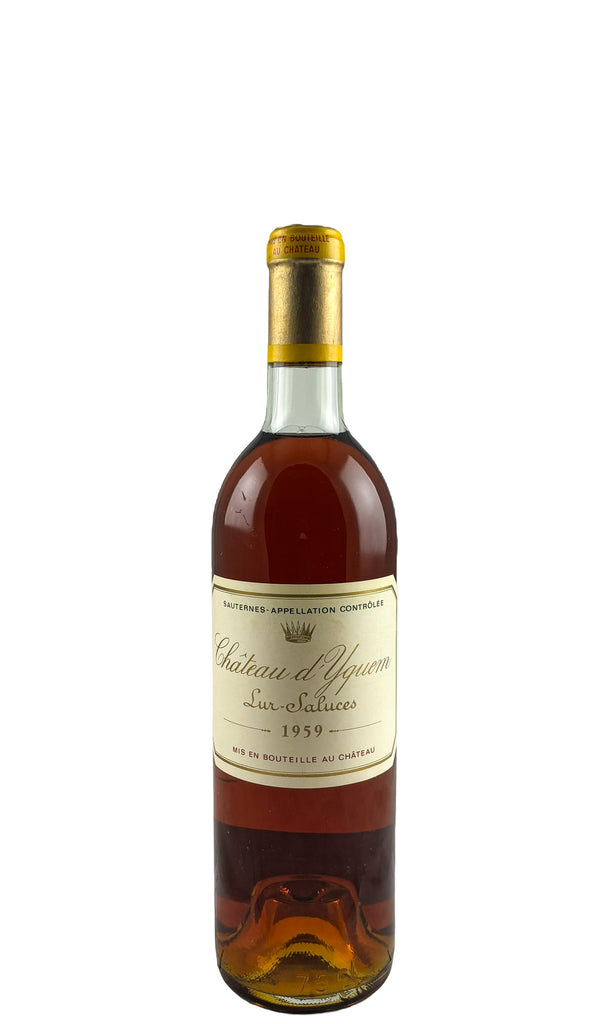 Bottle of Chateau d'Yquem, Sauternes, 1959 - Dessert Wine - Flatiron Wines & Spirits - New York