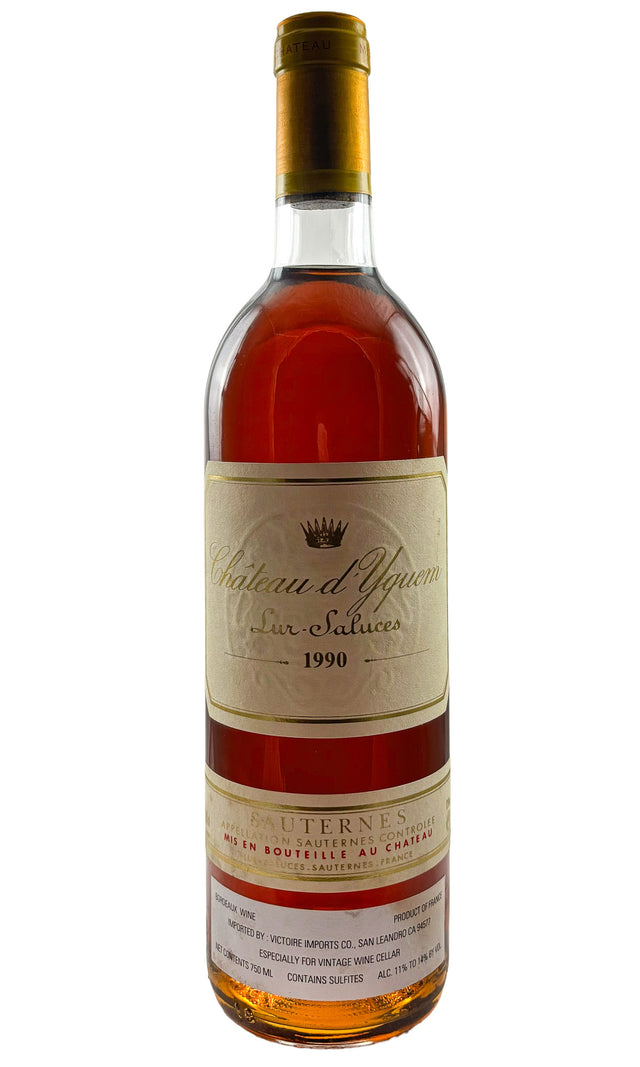 Bottle of Chateau d'Yquem, Sauternes, 1990 - Dessert Wine - Flatiron Wines & Spirits - New York