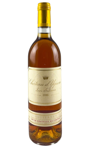 Bottle of Chateau d'Yquem, Sauternes 1er Cru, 1988 - Dessert Wine - Flatiron Wines & Spirits - New York