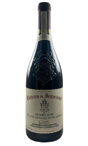 Bottle of Chateau de Beaucastel, Chateauneuf du Pape, 2001 - Red Wine - Flatiron Wines & Spirits - New York