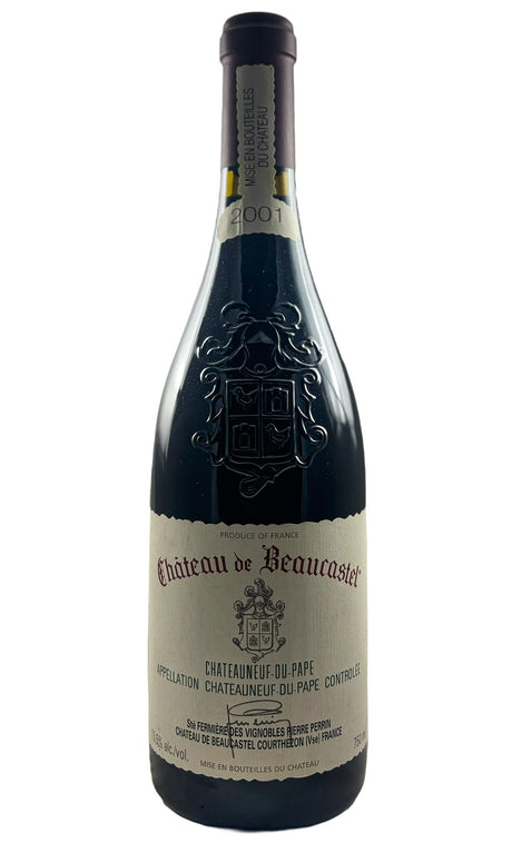 Bottle of Chateau de Beaucastel, Chateauneuf du Pape, 2001 - Red Wine - Flatiron Wines & Spirits - New York