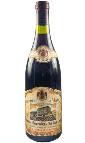 Bottle of Chateau de la Maltroye, Chassagne Montrachet 1er Cru Rouge Clos Saint Jean, 1990 - Red Wine - Flatiron Wines & Spirits - New York