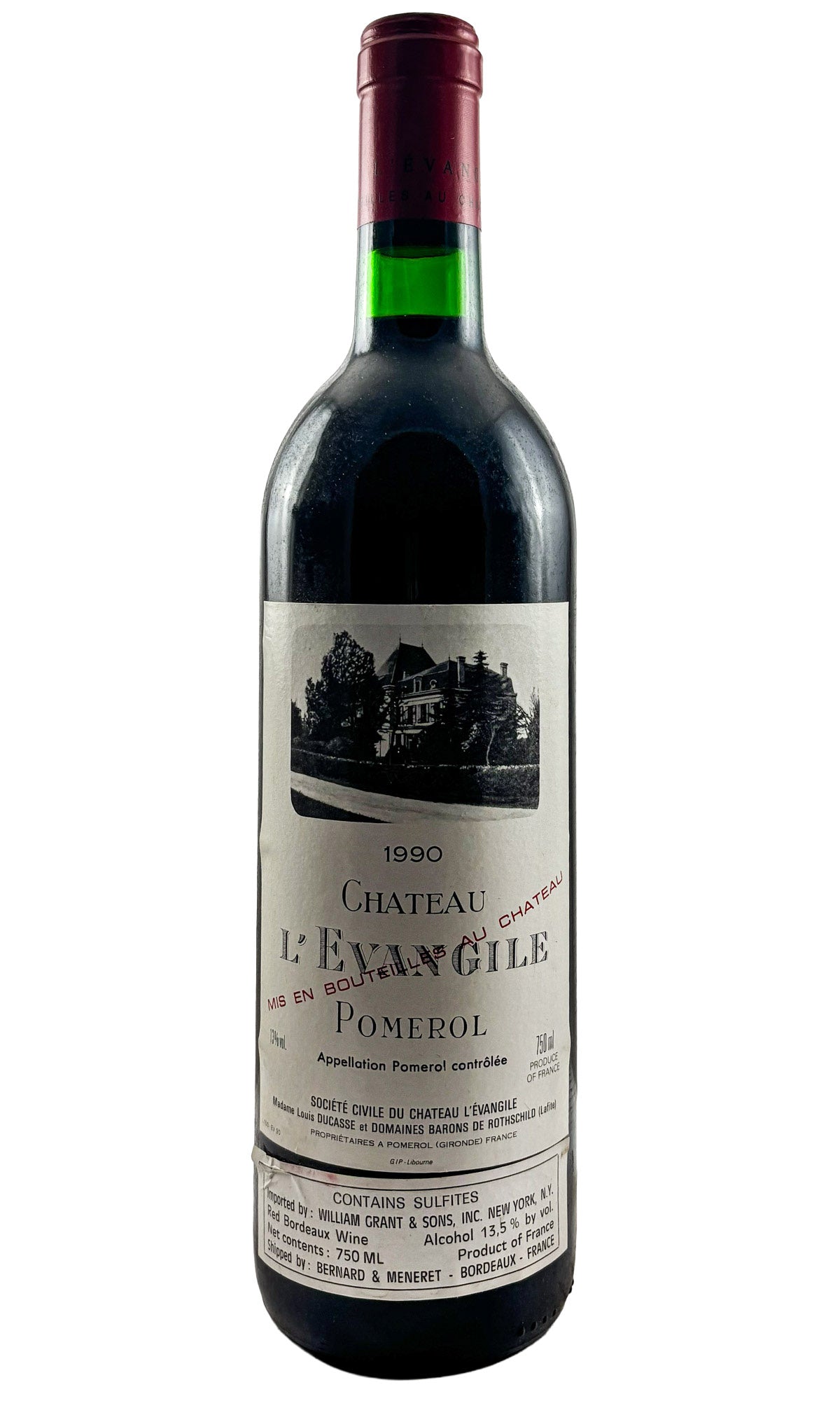 Bottle of Chateau l'Evangile, Pomerol, 1990 - Red Wine - Flatiron Wines & Spirits - New York