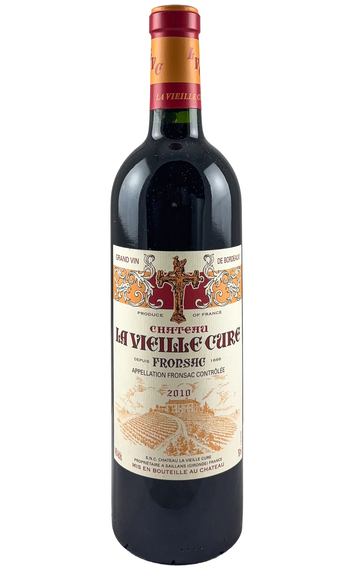 Bottle of Chateau la Vieille Cure, Fronsac, 2010 - Red Wine - Flatiron Wines & Spirits - New York