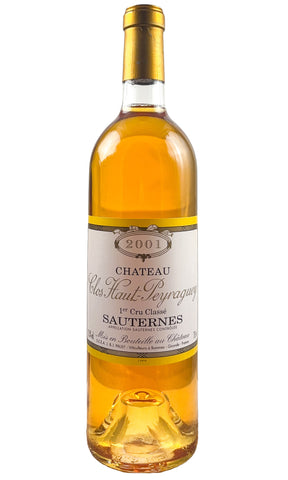 Bottle of Clos Haut Peyraguey, Sauternes, 2001 - Dessert Wine - Flatiron Wines & Spirits - New York
