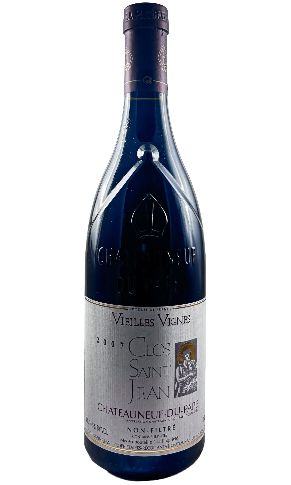 Bottle of Clos Saint Jean, Chateauneuf-du-Pape Vieilles Vignes, 2007 - Red Wine - Flatiron Wines & Spirits - New York