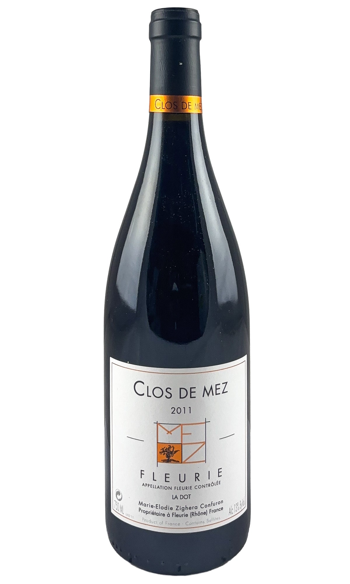 Bottle of Clos de Mez, Fleurie La Dot, 2011 - Red Wine - Flatiron Wines & Spirits - New York