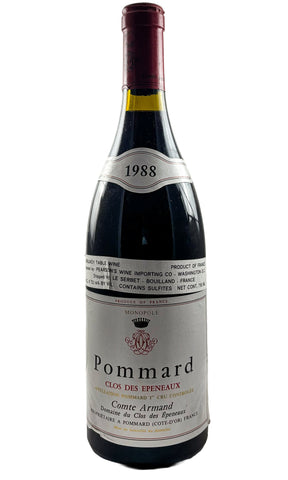 Bottle of Comte Armand, Pommard 1er Cru Clos des Epeneaux, 1988 - Red Wine - Flatiron Wines & Spirits - New York
