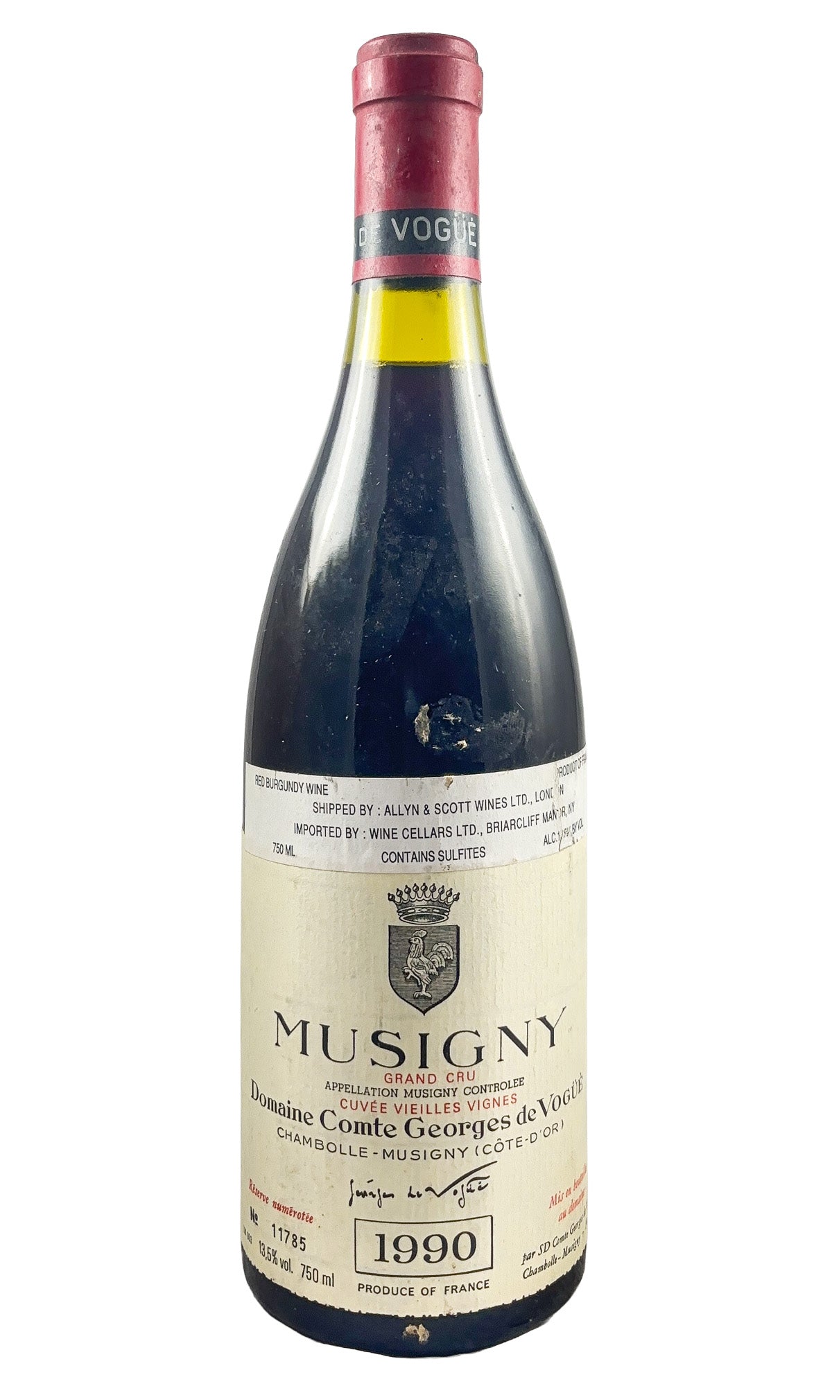 Bottle of Comte Georges de Vogue, Musigny Grand Cru VV, 1990 - Red Wine - Flatiron Wines & Spirits - New York