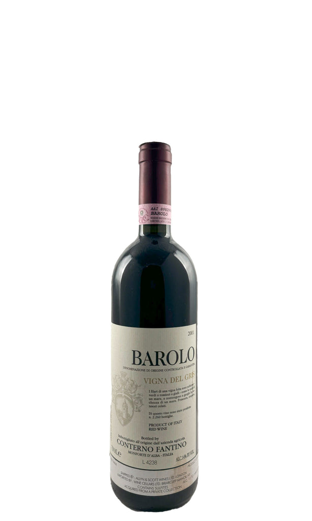 Bottle of Conterno Fantino, Barolo Ginestra Vigna del Gris', 2001 - Red Wine - Flatiron Wines & Spirits - New York