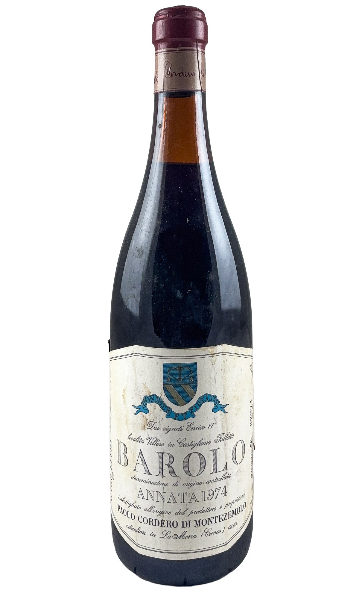 Bottle of Cordero di Montezemolo, Barolo Enrico VI, 1974 - Red Wine - Flatiron Wines & Spirits - New York