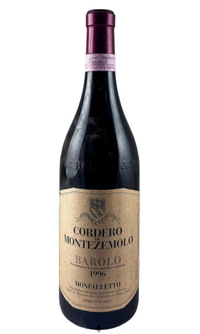 Bottle of Cordero di Montezemolo, Barolo Monfalletto, 1996 - Red Wine - Flatiron Wines & Spirits - New York