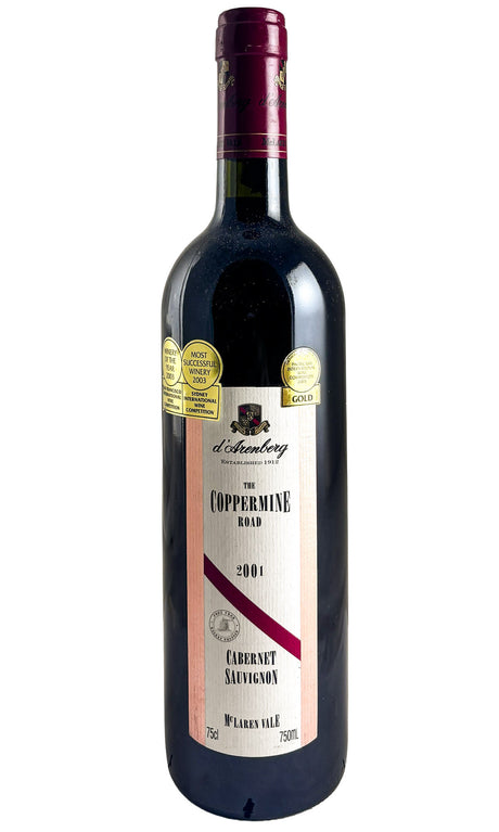 Bottle of D'Arenberg, The Coppermine Road Cabernet Sauvignon, 2001 - Red Wine - Flatiron Wines & Spirits - New York