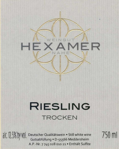 Hexamer, Riesling Trocken, 2025 (Pre-Arrival, ETA Late Fall 2026)