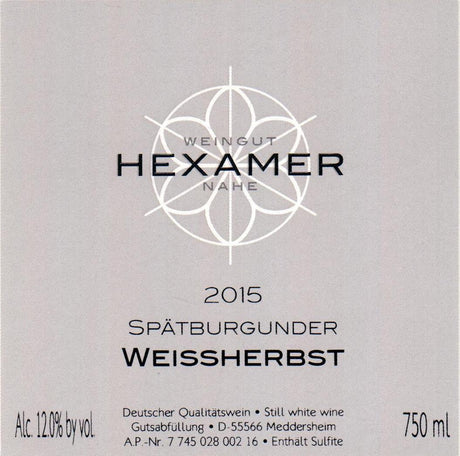 Hexamer, Spatburgunder Weissherbst (Rose), 2024 (Pre-Arrival, ETA Late Fall 2026)