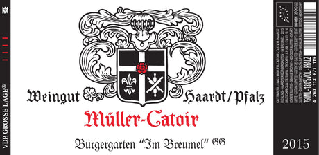 Muller-Catoir, Burgergarten Im Breumel Riesling Grosses Gewachs, 2024 (Pre-Arrival, ETA Late Fall 2026)