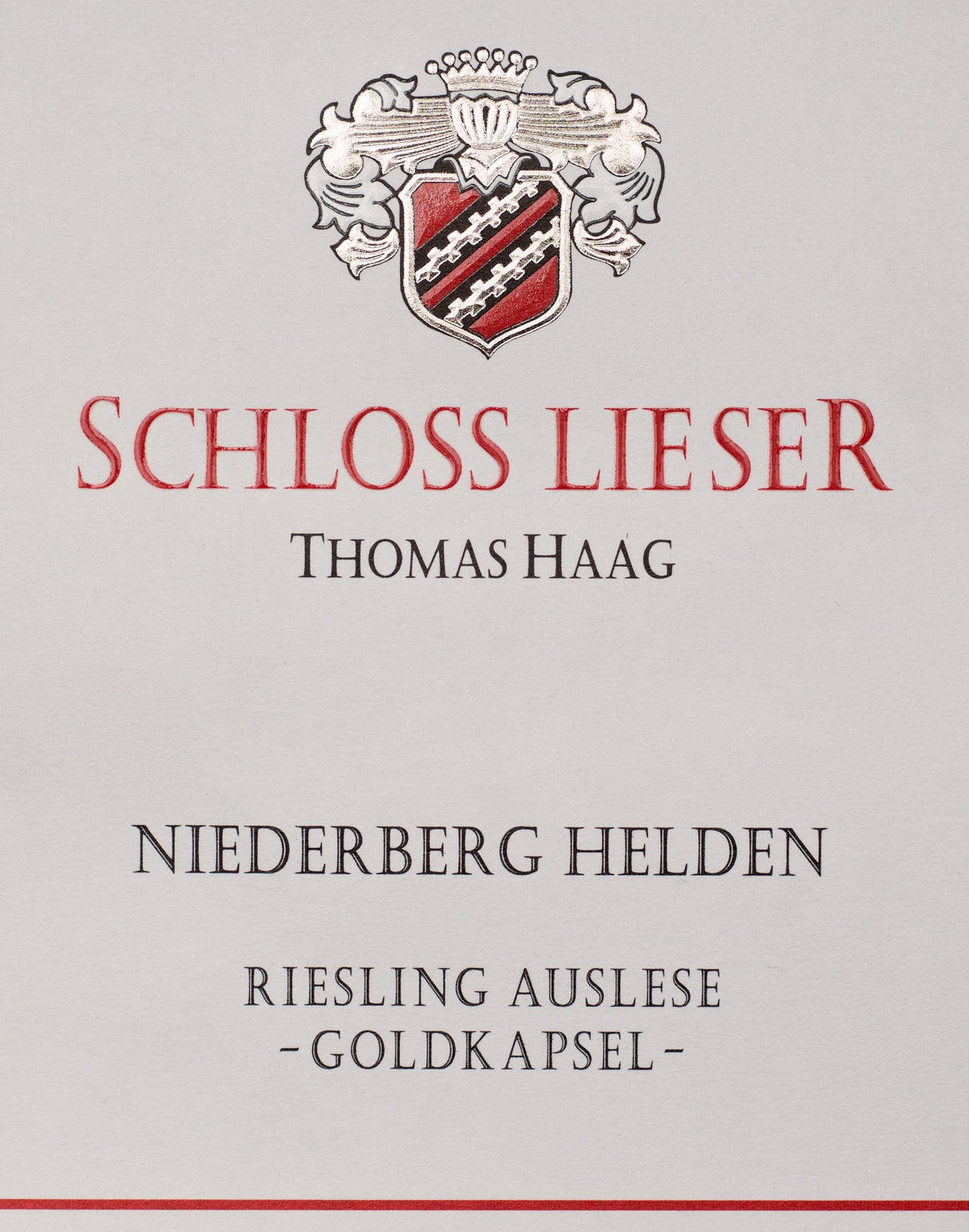Schloss Lieser, Niederberg Helden Riesling Auslese Goldkapsel, 2024 (Pre-Arrival, ETA Late Fall 2026)