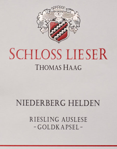 Schloss Lieser, Niederberg Helden Riesling Auslese Goldkapsel, 2024 (Pre-Arrival, ETA Late Fall 2026)
