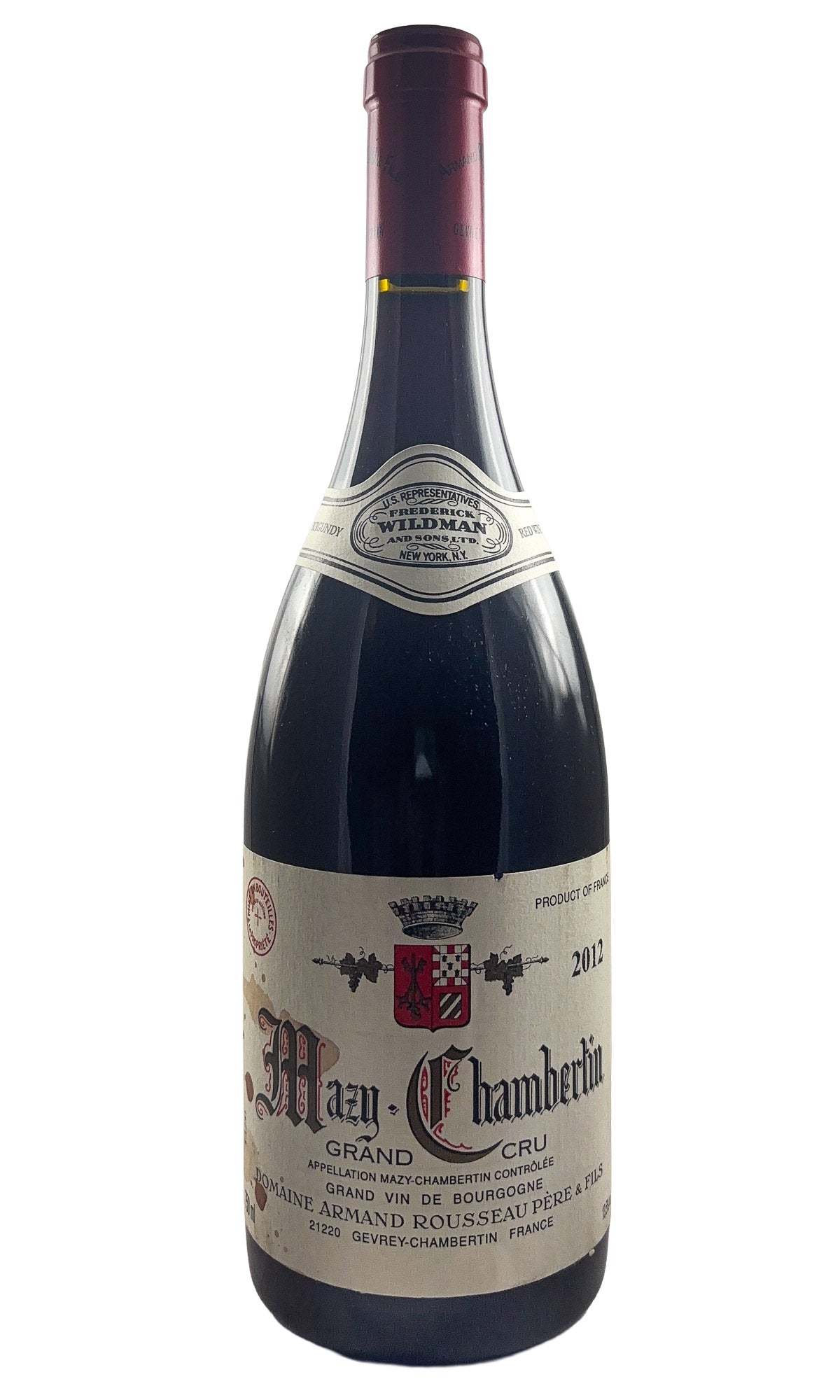 Bottle of Domaine Armand Rousseau, Mazy-Chambertin Grand Cru, 2012 - Red Wine - Flatiron Wines & Spirits - New York