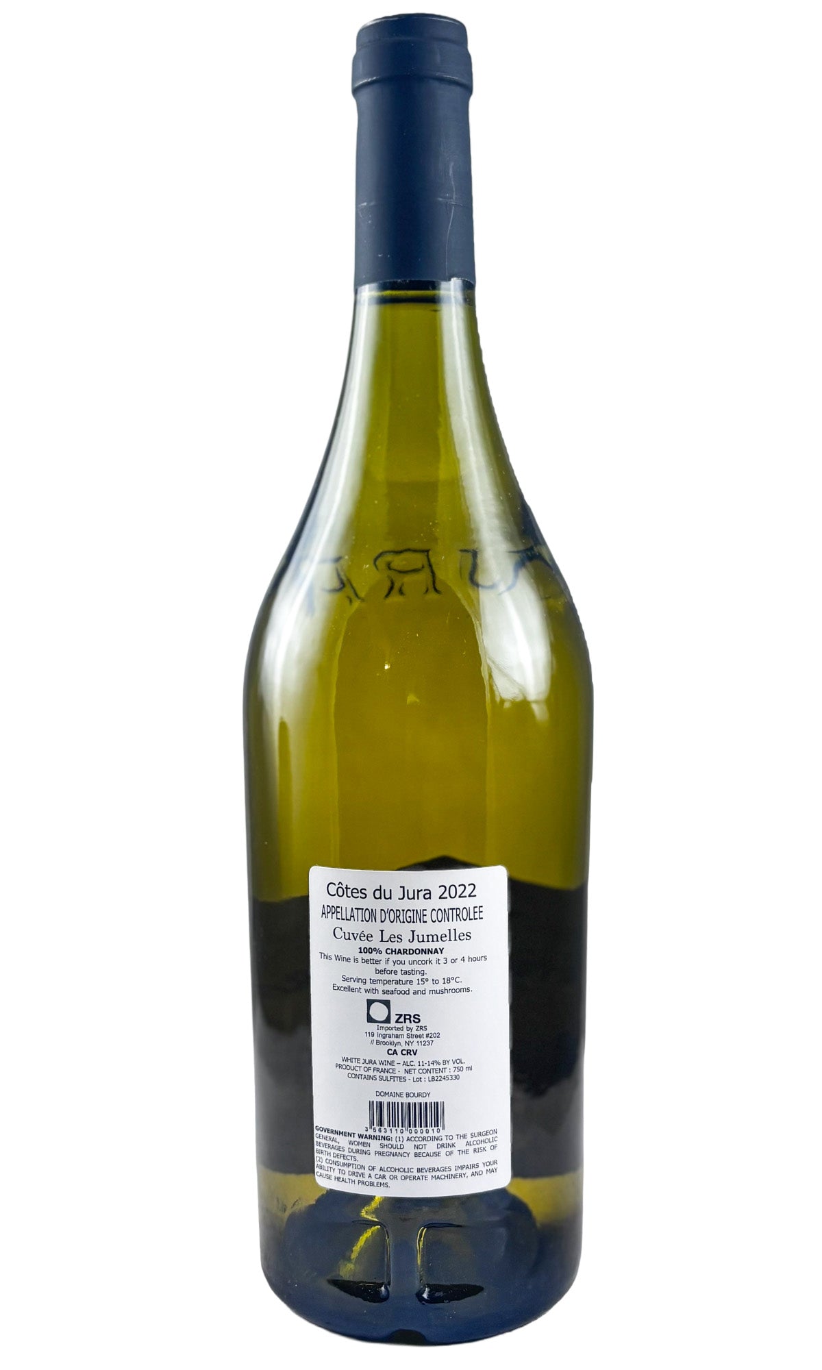 Bottle of Domaine Bourdy, Cuvee Les Jumelles Cotes du Jura Blanc, 2022 - White Wine - Flatiron Wines & Spirits - New York
