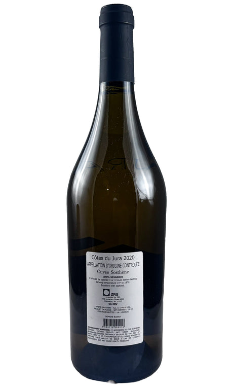 Bottle of Domaine Bourdy, Cuvee Sosthene Cotes du Jura Blanc, 2020 - White Wine - Flatiron Wines & Spirits - New York