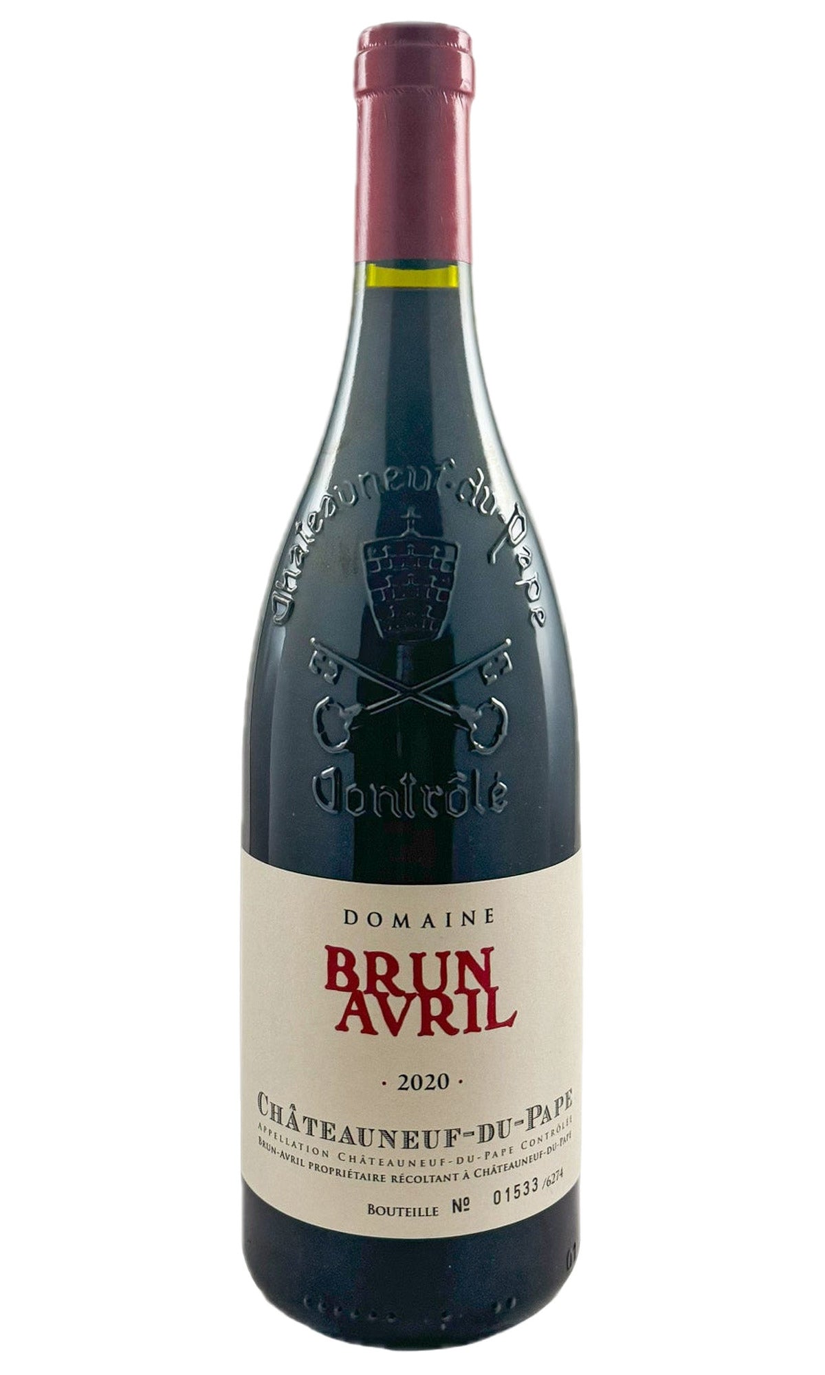 Bottle of Domaine Brun Avril, Chateauneuf du Pape, 2020 - Red Wine - Flatiron Wines & Spirits - New York