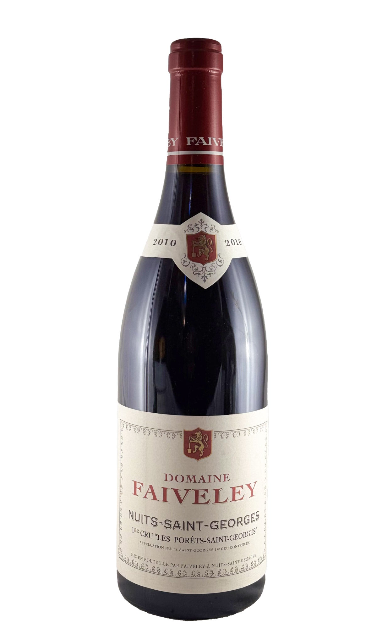 Bottle of Domaine Faiveley, Nuits-Saint-Georges 1er Cru Les Porets Saint Georges, 2010 - Red Wine - Flatiron Wines & Spirits - New York