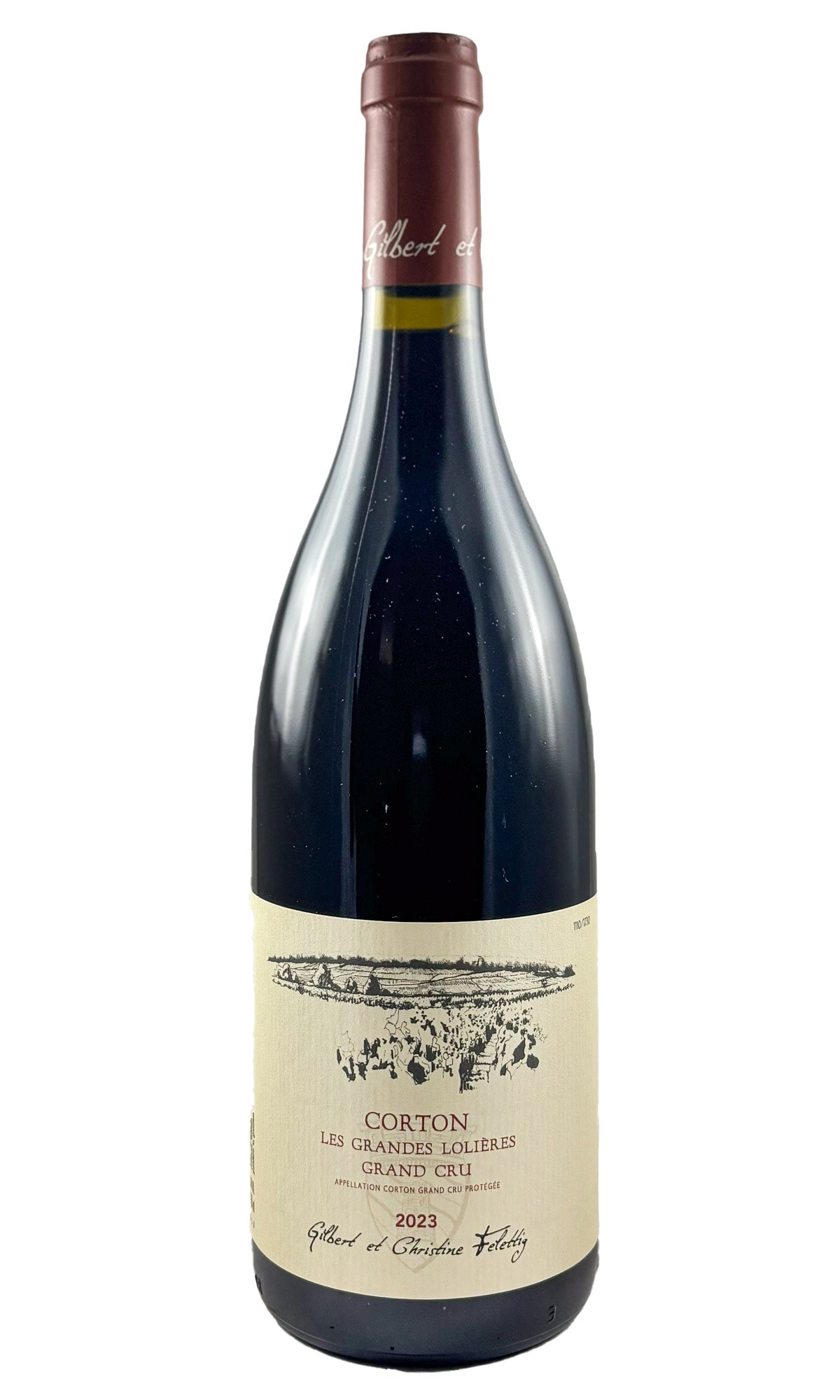 Bottle of Domaine Felettig, Corton Grand Cru "Les Grandes Lolieres", 2023 - Red Wine - Flatiron Wines & Spirits - New York