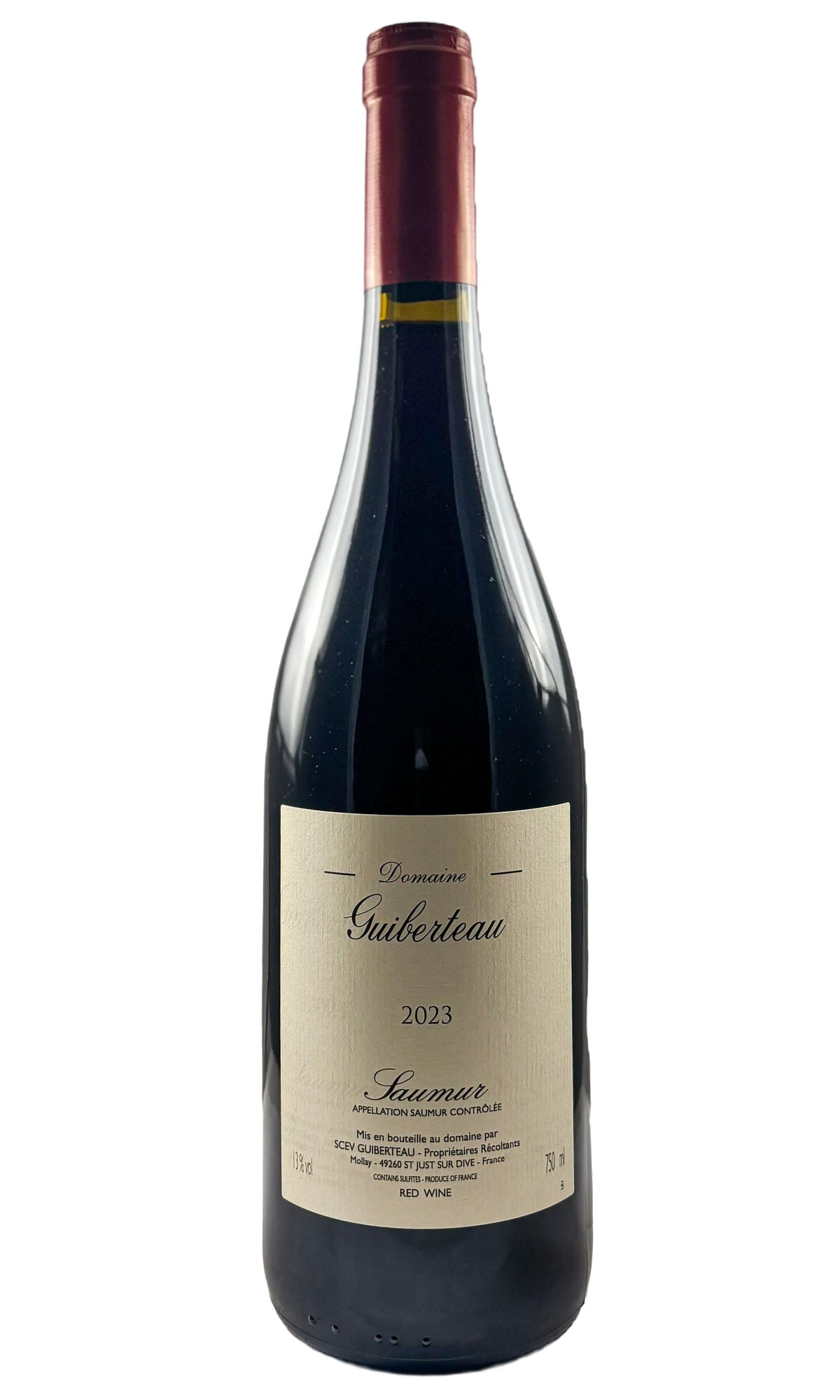 Bottle of Domaine Guiberteau, Saumur Rouge, 2023 - Red Wine - Flatiron Wines & Spirits - New York