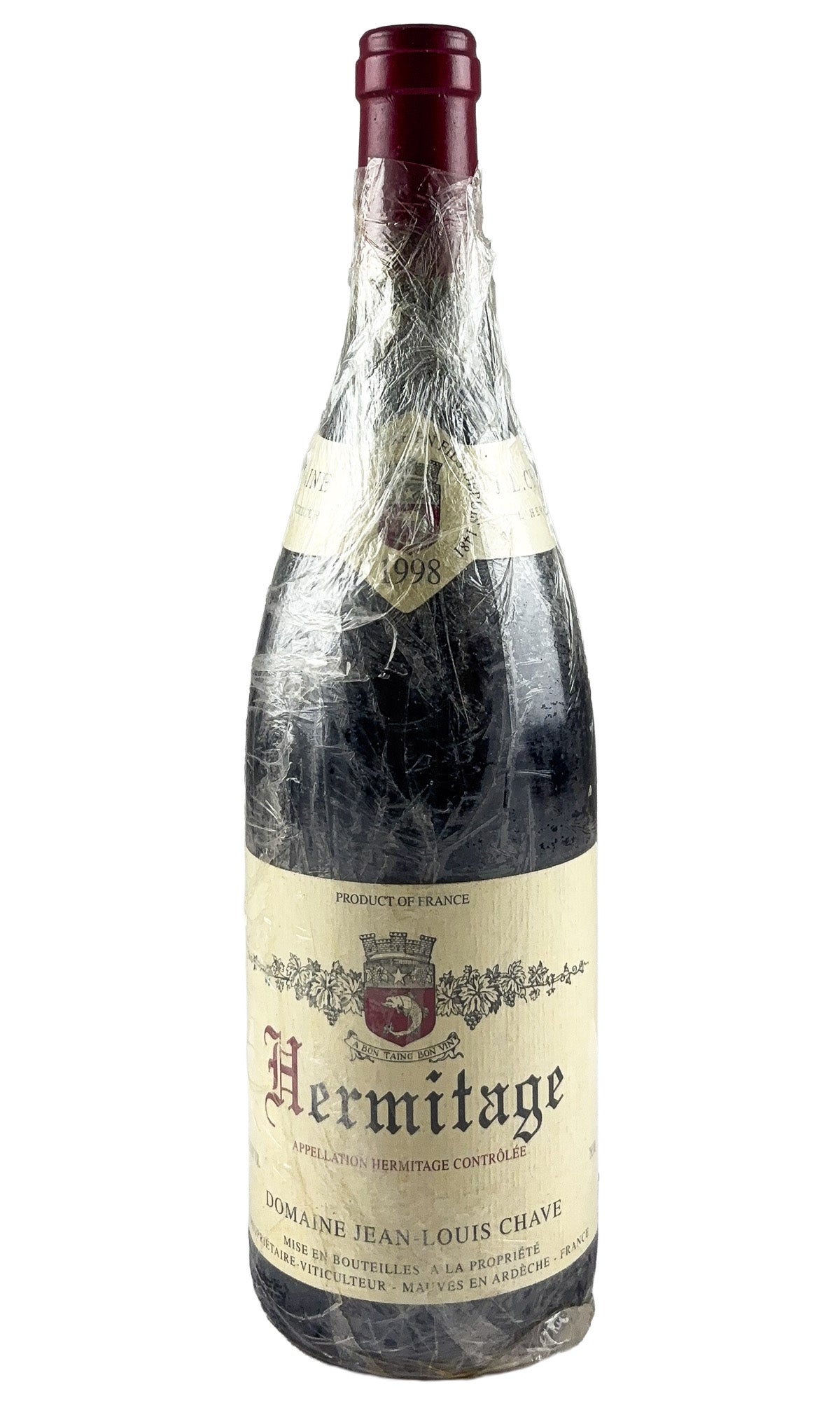 Bottle of Domaine Jean-Louis Chave, Hermitage, 1998 - Red Wine - Flatiron Wines & Spirits - New York