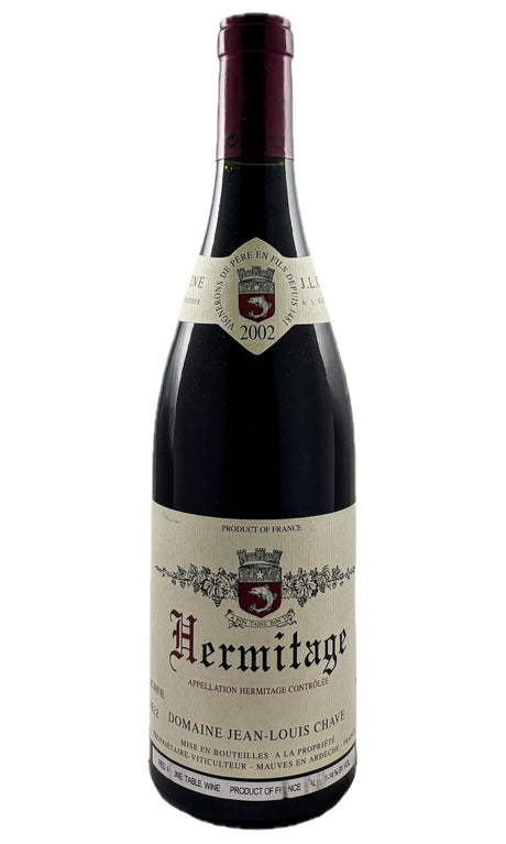 Bottle of Domaine Jean-Louis Chave, Hermitage Rouge, 2002 - Red Wine - Flatiron Wines & Spirits - New York