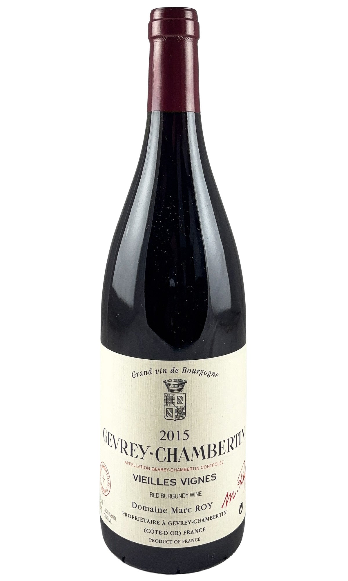 Bottle of Domaine Marc Roy, Gevrey-Chambertin Vieilles Vignes, 2015 - Red Wine - Flatiron Wines & Spirits - New York