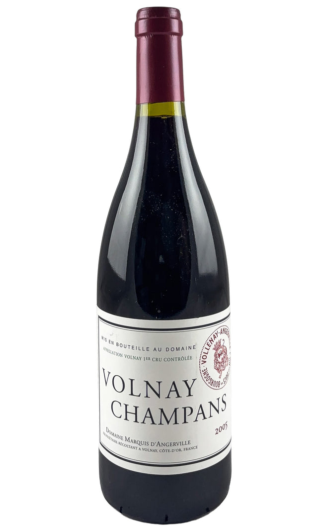 Bottle of Domaine Marquis d'Angerville, Volnay 1er Cru Champans, 2005 - Red Wine - Flatiron Wines & Spirits - New York