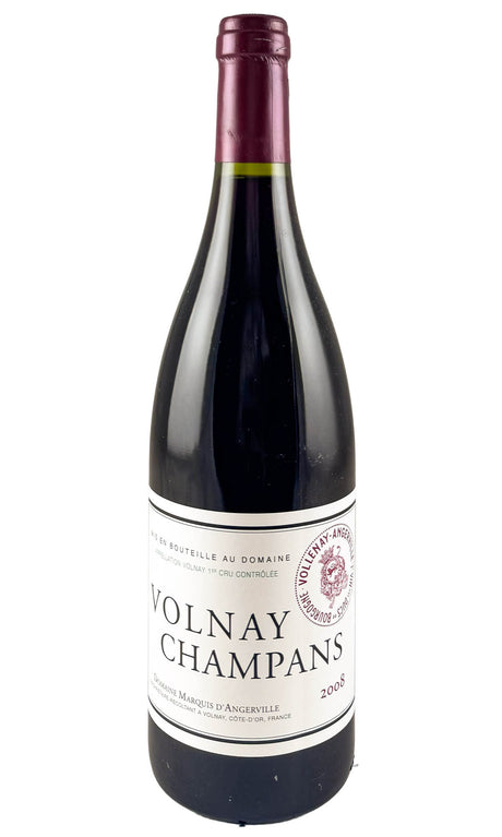 Bottle of Domaine Marquis d'Angerville, Volnay 1er Cru Champans, 2008 - Red Wine - Flatiron Wines & Spirits - New York