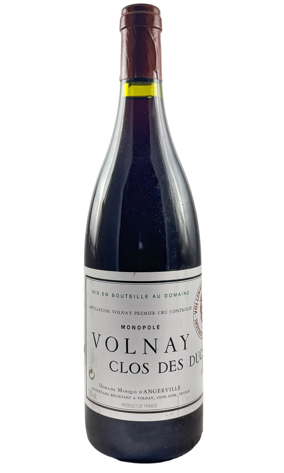 Bottle of Domaine Marquis d'Angerville, Volnay 1er Cru Clos des Ducs, 1998 - Red Wine - Flatiron Wines & Spirits - New York
