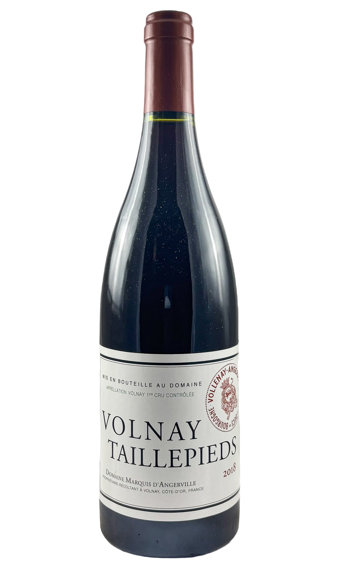 Bottle of Domaine Marquis d'Angerville, Volnay 1er Cru Taillepieds, 2018 - Red Wine - Flatiron Wines & Spirits - New York