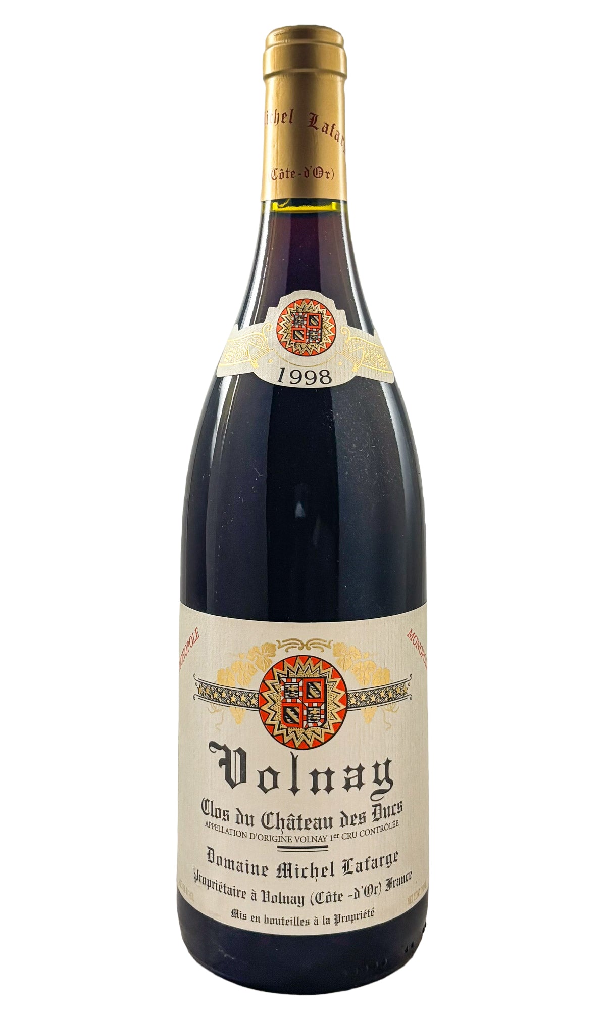 Bottle of Domaine Michel Lafarge, Volnay 1er Cru Clos du Chateau des Ducs, 1998 - Red Wine - Flatiron Wines & Spirits - New York