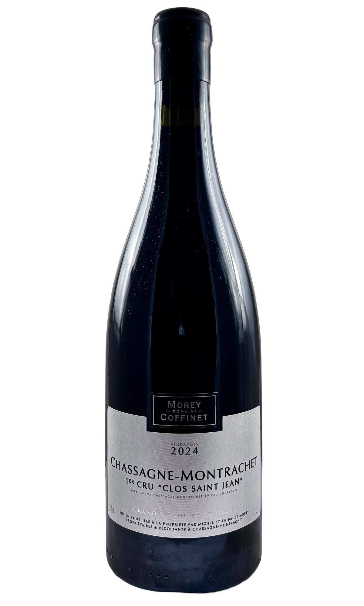 Bottle of Domaine Morey-Coffinet, Chassagne-Montrachet 1er Cru Rouge Clos Saint-Jean, 2024 - Red Wine - Flatiron Wines & Spirits - New York