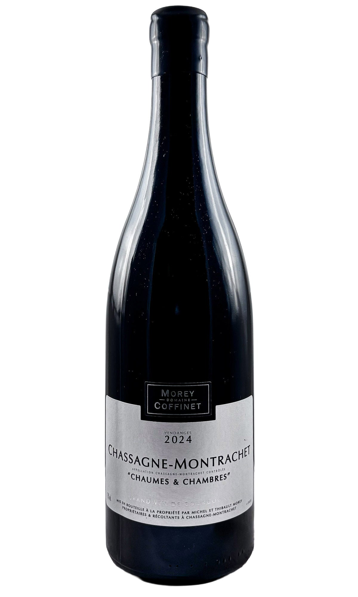 Bottle of Domaine Morey-Coffinet, Chassagne-Montrachet Rouge "Chaumes & Chambres", 2024 - Red Wine - Flatiron Wines & Spirits - New York
