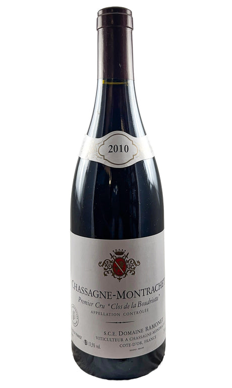 Bottle of Domaine Ramonet, Chassagne-Montrachet 1er Cru Rouge “Clos de la Boudriotte”, 2010 - Red Wine - Flatiron Wines & Spirits - New York