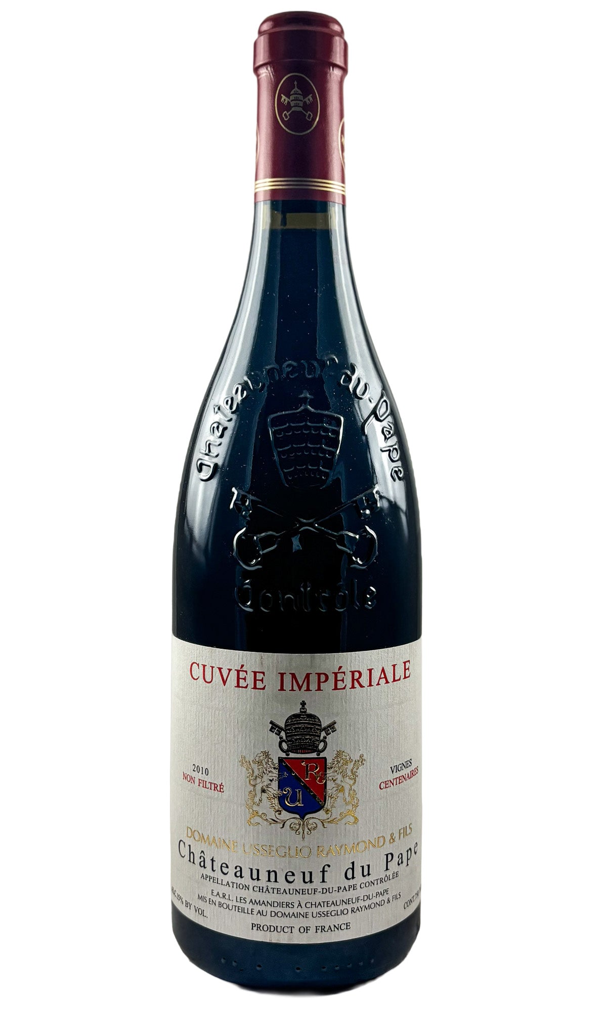 Bottle of Domaine Raymond Usseglio, Chateauneuf du Pape Cuvee Imperiale, 2010 - Red Wine - Flatiron Wines & Spirits - New York