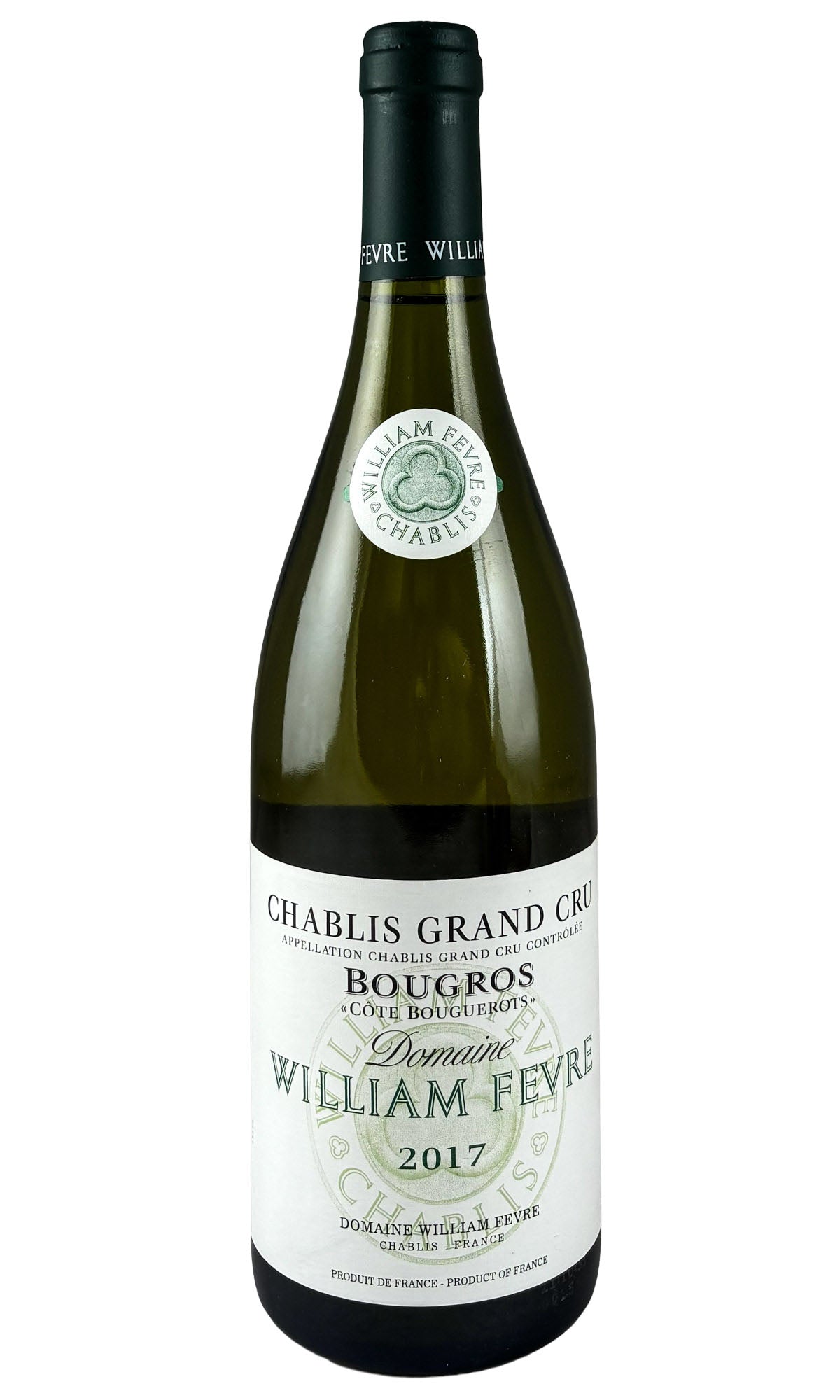 Bottle of Domaine William Fevre, Chablis Grand Cru Cote Bouguerots' Bougros, 2017 - White Wine - Flatiron Wines & Spirits - New York