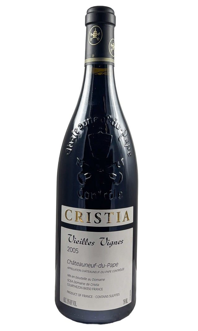 Bottle of Domaine de Cristia, Chateauneuf-Du-Pape VV, 2005 - Red Wine - Flatiron Wines & Spirits - New York