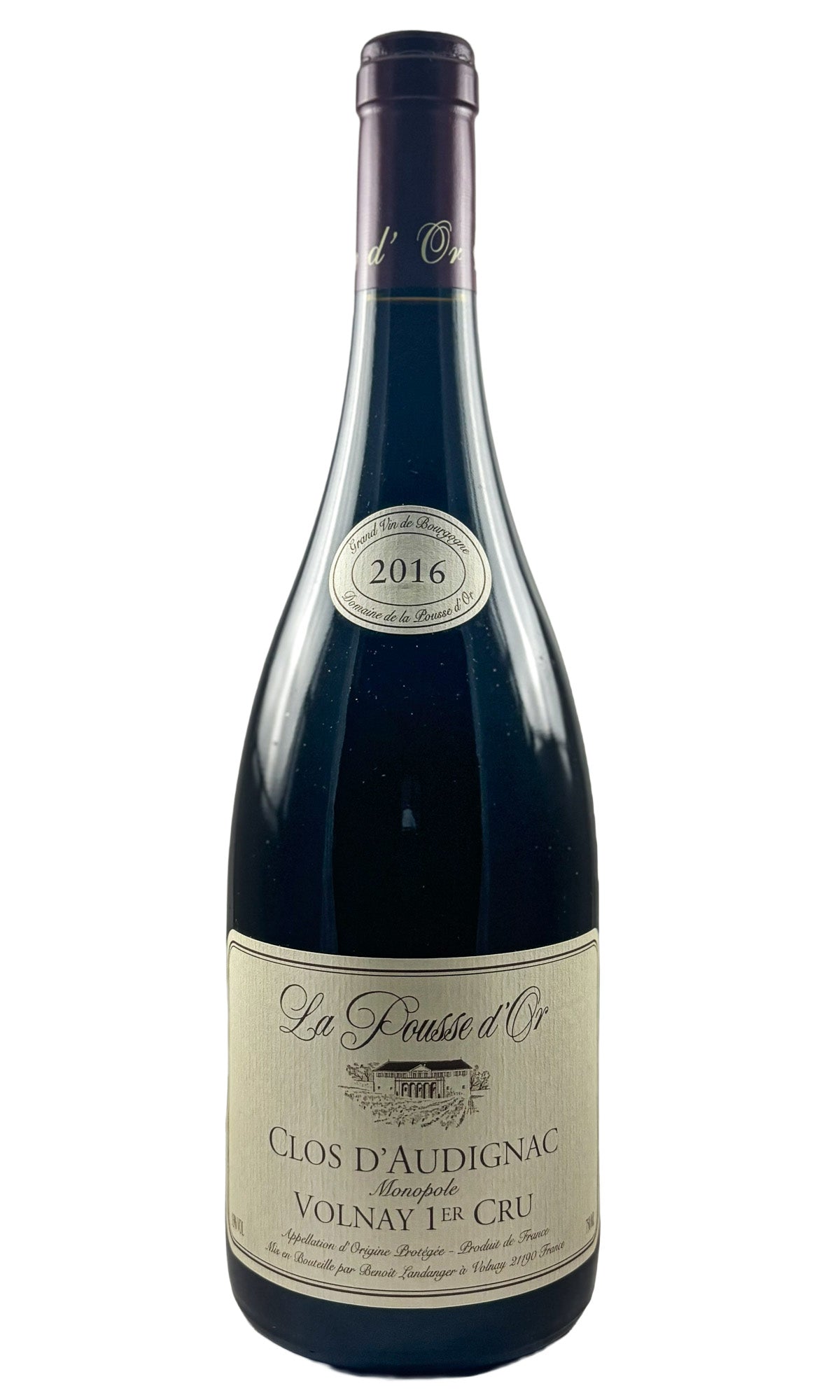 Bottle of La Pousse d'Or, Volnay 1er Cru Clos d'Audignac, 2016 - Red Wine - Flatiron Wines & Spirits - New York