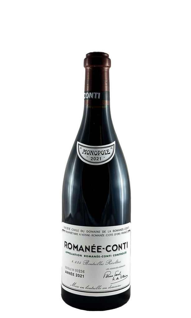 Bottle of Domaine de la Romanee-Conti (DRC), Romanee-Conti, 2021 - Red Wine - Flatiron Wines & Spirits - New York