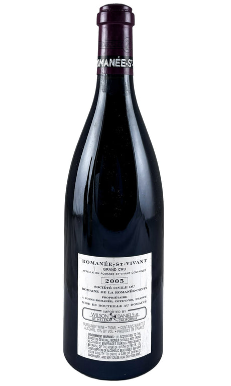 Bottle of Domaine de la Romanee-Conti (DRC), Romanee-Saint-Vivant Grand Cru, 2005 - Red Wine - Flatiron Wines & Spirits - New York
