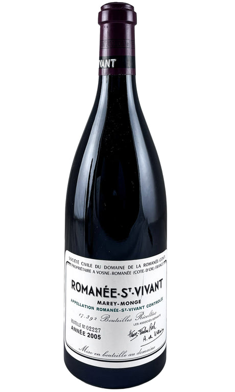 Bottle of Domaine de la Romanee-Conti (DRC), Romanee-Saint-Vivant Grand Cru, 2005 - Red Wine - Flatiron Wines & Spirits - New York