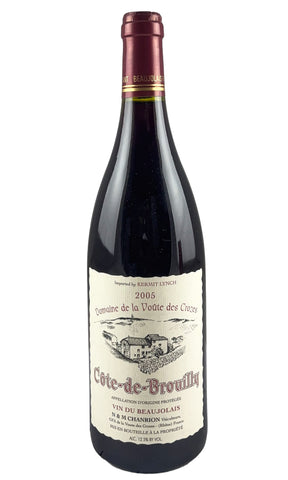 Bottle of Domaine de la Voute des Crozes (Nicole Chanrion), Cote de Brouilly, 2005 - Red Wine - Flatiron Wines & Spirits - New York
